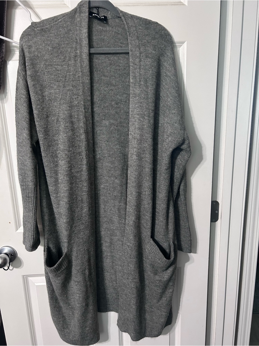 Cozy Open-Front Women's Cardigan Sweater - Gray